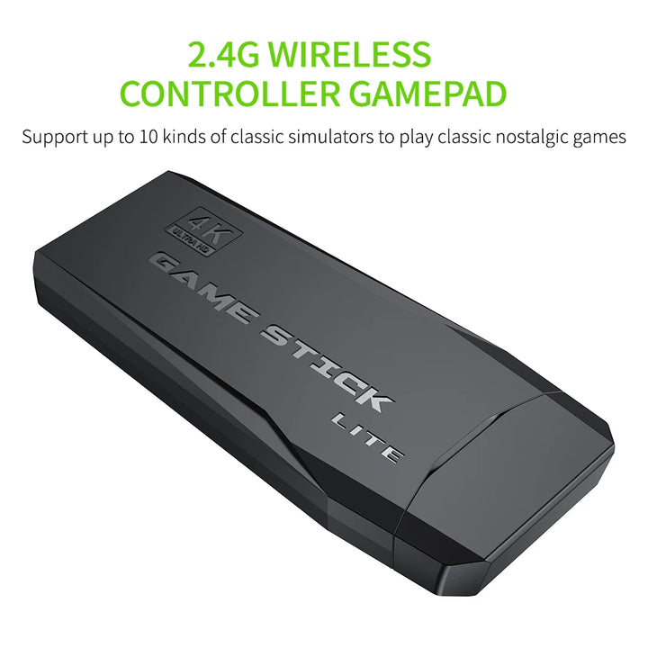 Video Game Console 2.4G Wireless Console Game Stick 4k 20000 Game 64G Portable Dendy Game Console for GBA/FC/PS1/MD