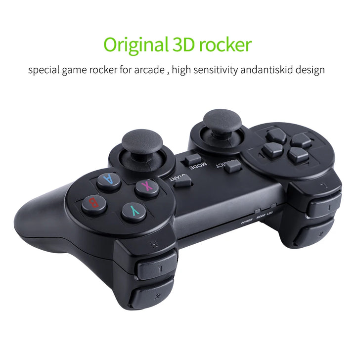 Video Game Console 2.4G Wireless Console Game Stick 4k 20000 Game 64G Portable Dendy Game Console for GBA/FC/PS1/MD