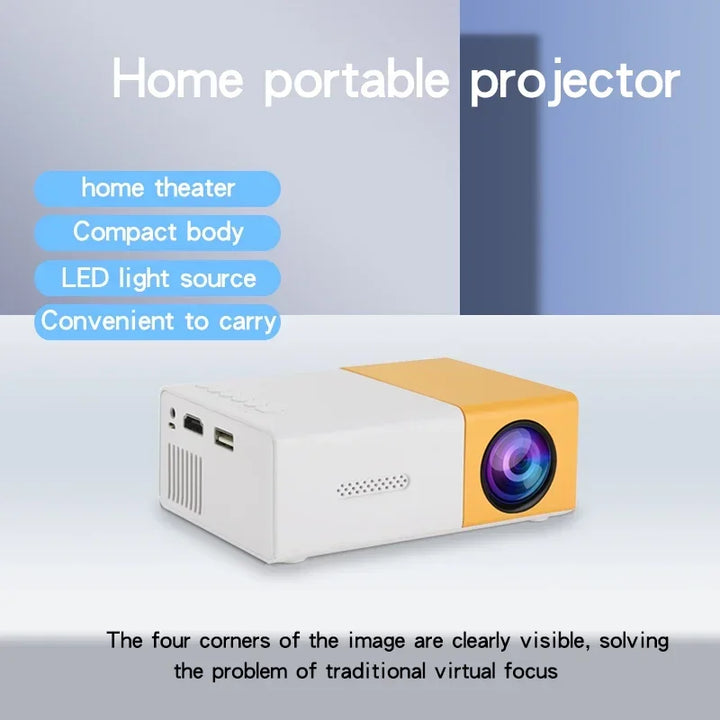 2025 New YG300 Mini LED Projector Yg300 Upgraded Versao 1000 Lumen 320x240P HDMI-compatible USB Audio Home Media Player Beamer