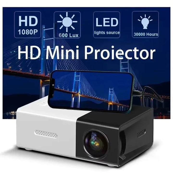 2025 New YG300 Mini LED Projector Yg300 Upgraded Versao 1000 Lumen 320x240P HDMI-compatible USB Audio Home Media Player Beamer