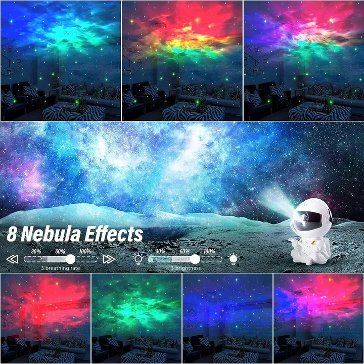 Projetor de estrelas Galaxy Night, Light Astronauta Projetor espacial Nebulosa estrelada LED Lâmpada de teto para decoração de quarto e casa ,Presente para crianças